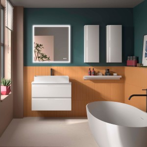 Meuble salle de bain EA 800 2 tiroirs White Cotton H540 P450 - SALGAR 119045 