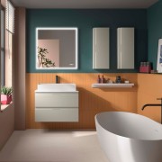 Meuble salle de bain EA 800 2 tiroirs Gris de lune H540 P450 - SALGAR 119047 