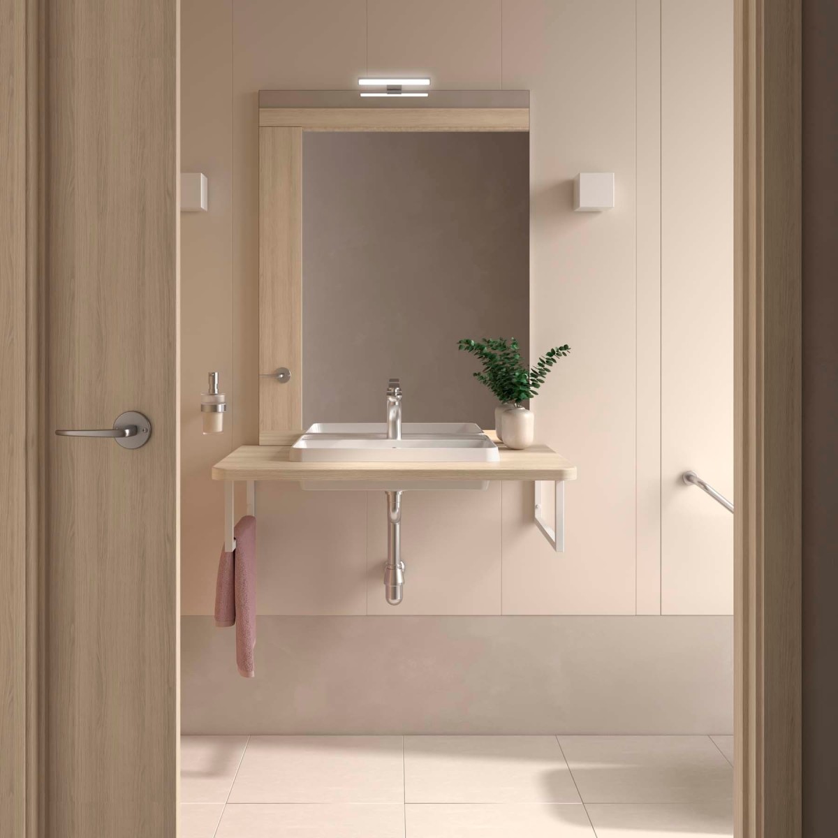 Ensemble salle de bain EASY BATH PMR 900 Chêne Sienna P540 - SALGAR 119287 