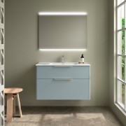 Ensemble meuble vasque salle de bain LUVA 1000 2 tiroirs Aqua P450 - SALGAR 119754 