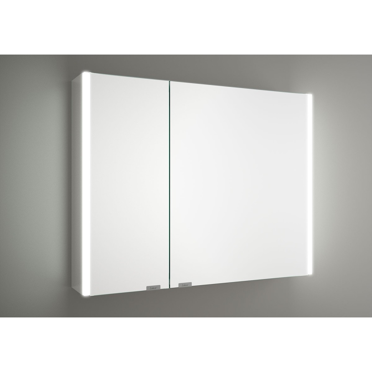 Armoire miroir ALLIANCE 800 2 portes Onix LED IP44 H650 P160 - SALGAR 83155 