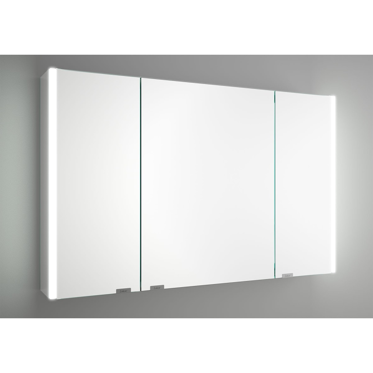 Armoire miroir ALLIANCE 1200 3 portes Onix LED IP44 H650 P160 - SALGAR 83166 