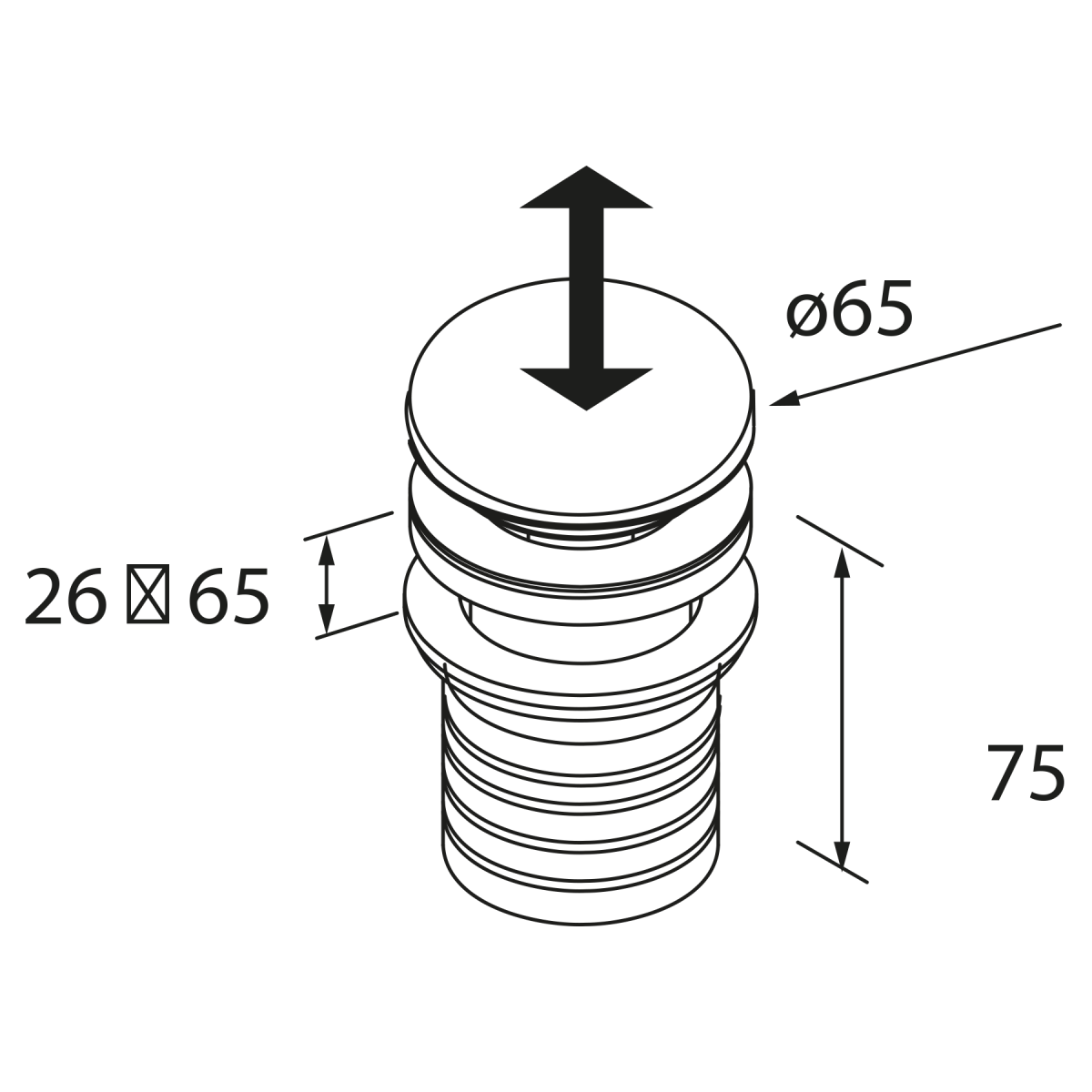 Siphon-vidage CERAX Blanc Mat - SALGAR 114577 