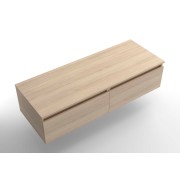 Ensemble Coquette et plan de toilette DOMUS 1200 1 tiroir Chêne Sienna P450 - SALGAR 117930 