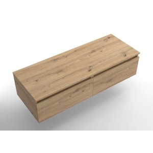 Ensemble Coquette et plan de toilette DOMUS 1200 1 tiroir Chêne Montana P450 - SALGAR 117931 