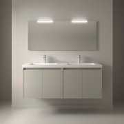 Ensemble meuble et vasque NOJA II 1400 4 portes Gris satiné L1400 P450 - SALGAR 118464 