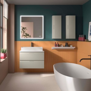 Meuble salle de bain EA 800 2 tiroirs Gris de lune H540 P450 - SALGAR 119047 