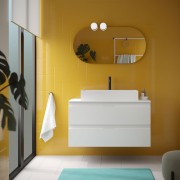 Meuble salle de bain EA 1000 2 tiroirs White Cotton H540 P450 - SALGAR 119051 