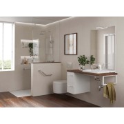 Ensemble salle de bain EASY BATH PMR 1200 gauche Noyer Maya P540 - SALGAR 119292 