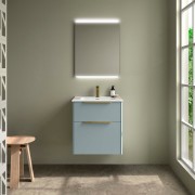 Ensemble meuble et vasque LUVA 600 2 tiroirs Aqua P450 - SALGAR 119750 