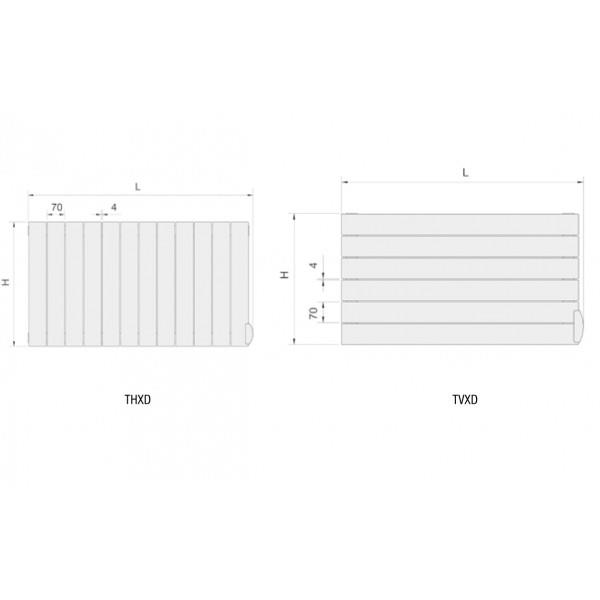 Radiateur électrique ACOVA - FASSANE Premium Horizontal 1250W à tubes  verticaux - THXD125-096/GF