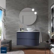 Meuble salle de bain MAM 900 2 tiroirs incurvés Night Blue H540 P500 - SALGAR 113809 