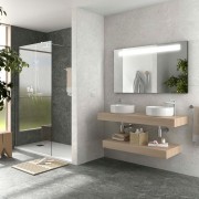 Plan de toilette DOMUS 1200 Chêne Sienna H100 P450 - SALGAR 117915 