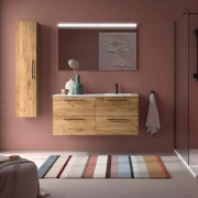 Ensemble meuble et vasque SILANE 1200 4 tiroirs Green satin P450 - SALGAR 118733 