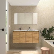 Ensemble meuble et vasque NOJA II 1200 4 portes Chêne Africain P450 - SALGAR 118768 