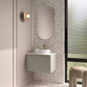 Meuble salle de bain BIBA 600 1 tiroir Gris de lune H405 P450 - SALGAR 119092 