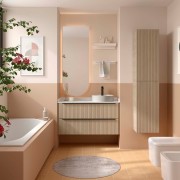 Meuble salle de bain BIBA 1000 2 tiroirs Chêne Sienna H540 P450 - SALGAR 119122 