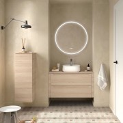Meuble salle de bain MONTERREY 800 2 tiroirs Chêne Sienna H540 P450 - SALGAR 119330 
