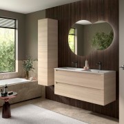Meuble salle de bain MONTERREY 1200 2 tiroirs Chêne Sienna H540 P450 - SALGAR 119333 