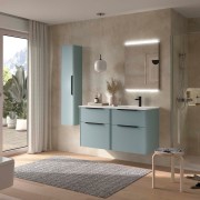 Ensemble meuble vasque salle de bain LUVA 1200 4 tiroirs Aqua P450 - SALGAR 119776 