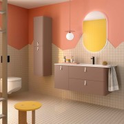 Meuble salle de bain UNIIQ 1200 2T1P gauche - vasque à droite Cajun H540 P450 - SALGAR 119879 