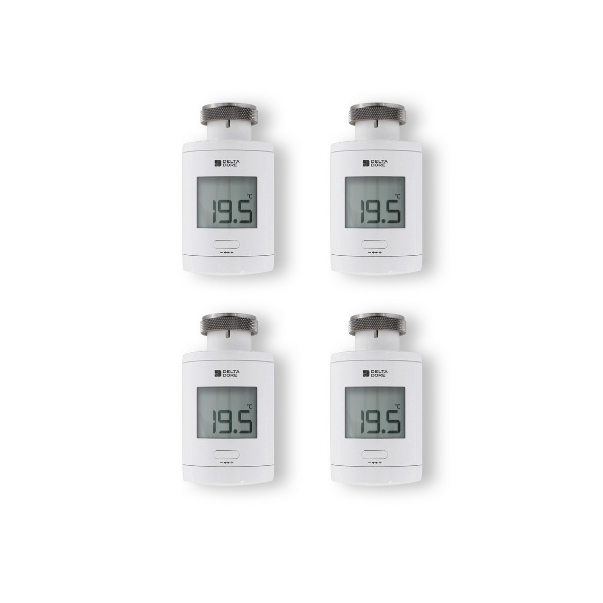 PACK STARTER 4 TRV 1.0 | 4 têtes thermostatiques intelligentes M30 x 1,5 - Delta Dore 6050683 