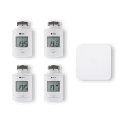 Pack starter TRV 1.0 connecté | 4 têtes thermostatiques intelligentes - Delta Dore 6050684 