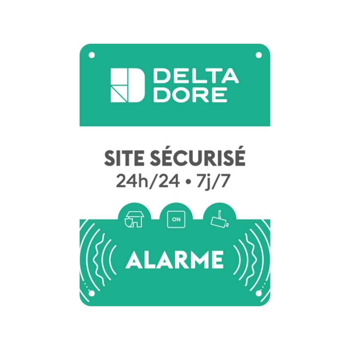 Plaque alu site sécurisé Delta Dore - Delta Dore 6416239 