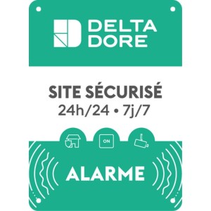 Plaque alu site sécurisé Delta Dore - Delta Dore 6416239 