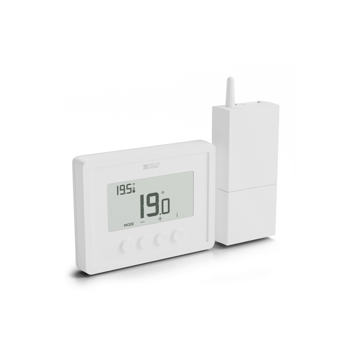 Tybox RF 210 XL | Thermostat sans-fil hydraulique & aéraulique - rectangulaire - Delta Dore 6051151 