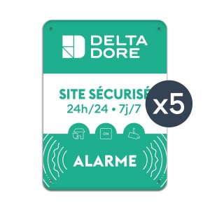 Plaque alu site sécurisé Delta Dore - Delta Dore 6416239 