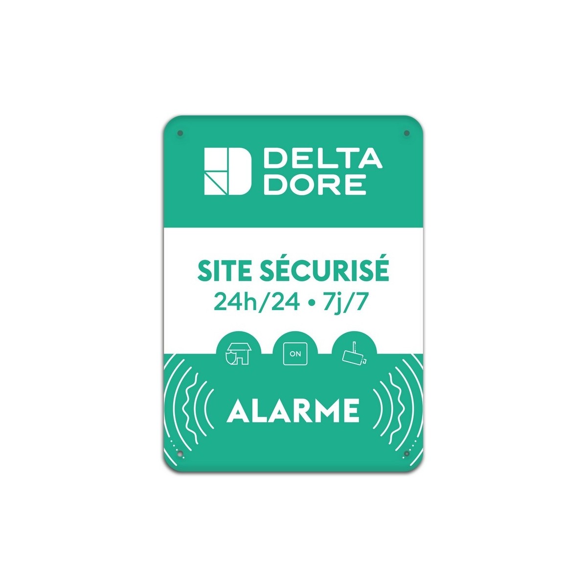 Plaque alu site sécurisé Delta Dore - Delta Dore 6416239 