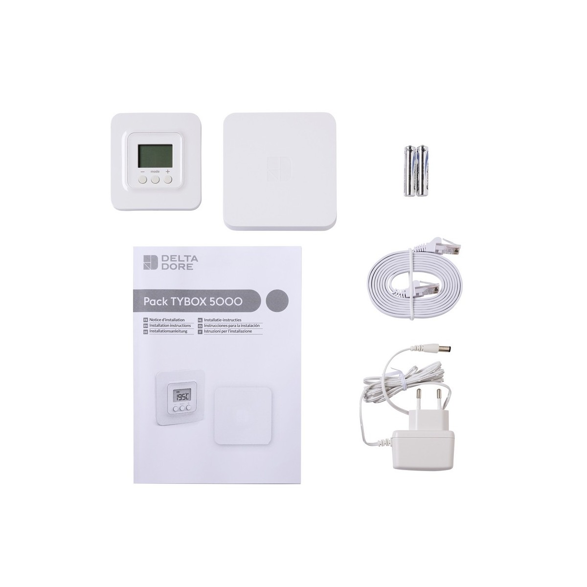 Pack Tybox 5000 connecté 1 thermostat Tybox 5000 + 1 box connectée Tydom Home - DELTADORE 6050660 