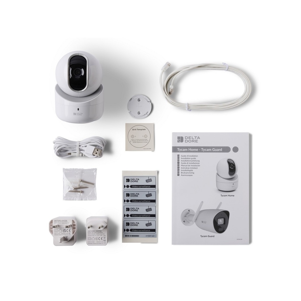 TYCAM 1100 - Caméra de sécurité intérieure connectée - Delta Dore 6417016 