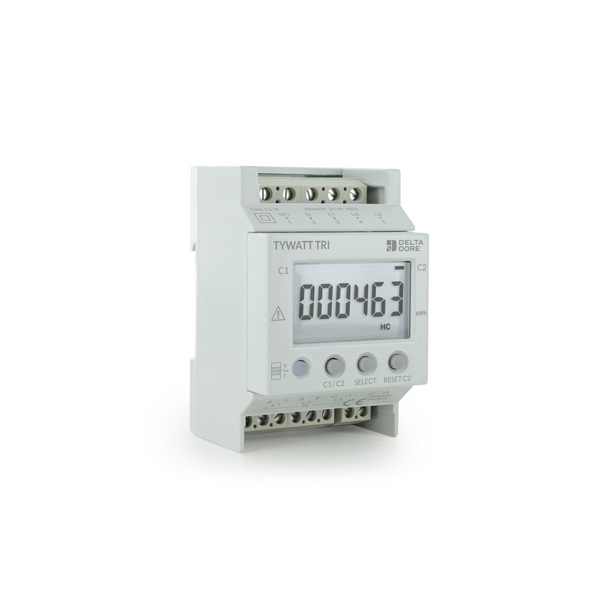 Indicateur de consommations pour compteur triphasé Tywatt Tri - DELTADORE 6110010 