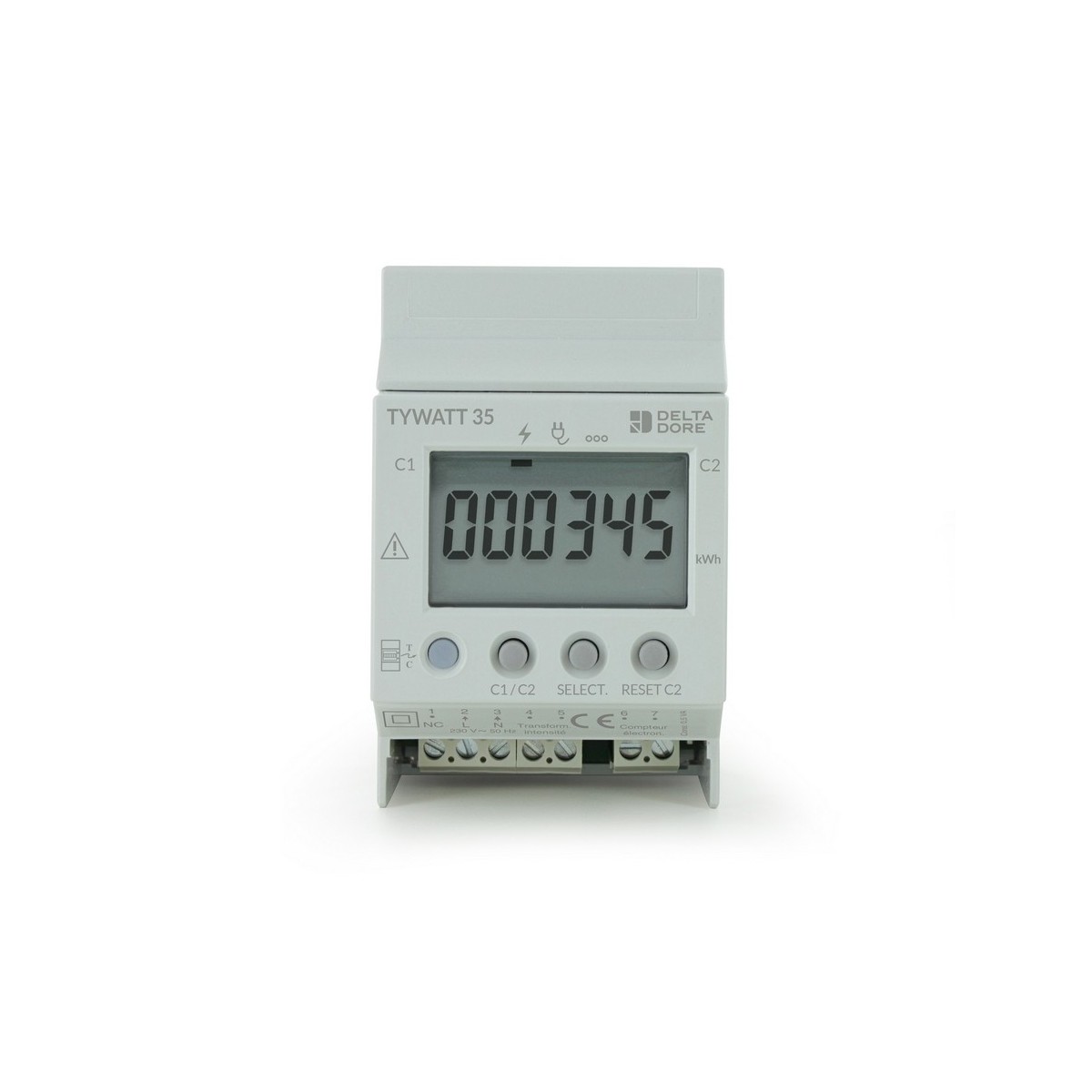 Tywatt 35 - Indicateur de consommation électrique compteur monophasé  - DeltaDore 6110045 