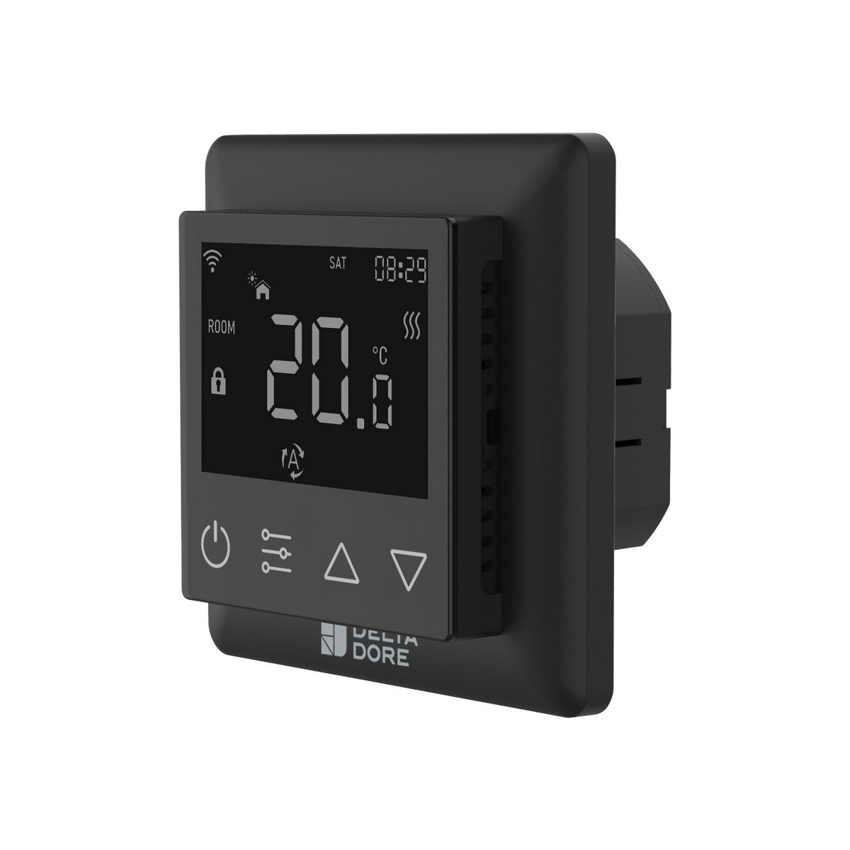 Thermostat de chauffage électrique intelligent Tybox Zigbee Noir - Delta Dore 6151060 