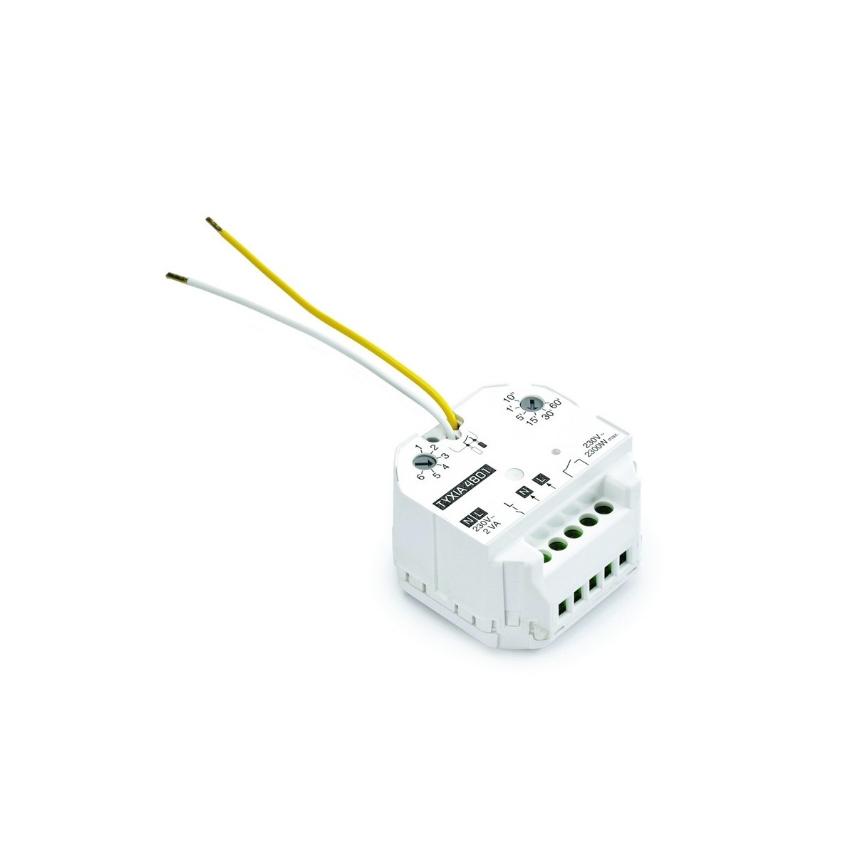 TYXIA 4801 Micromodule récepteur sortie contact sec 10 A marche/arrêt + minuterie X3D 