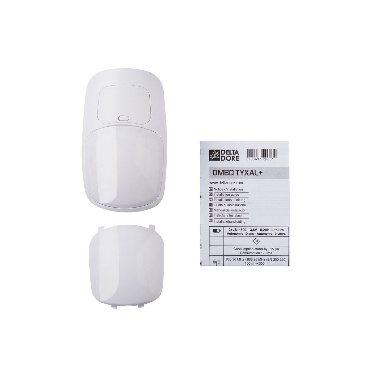 DMBD - Détecteur de mouvement bi-lentille double technologie Radio - DMBD TYXAL+ Delta Dore 6412311 