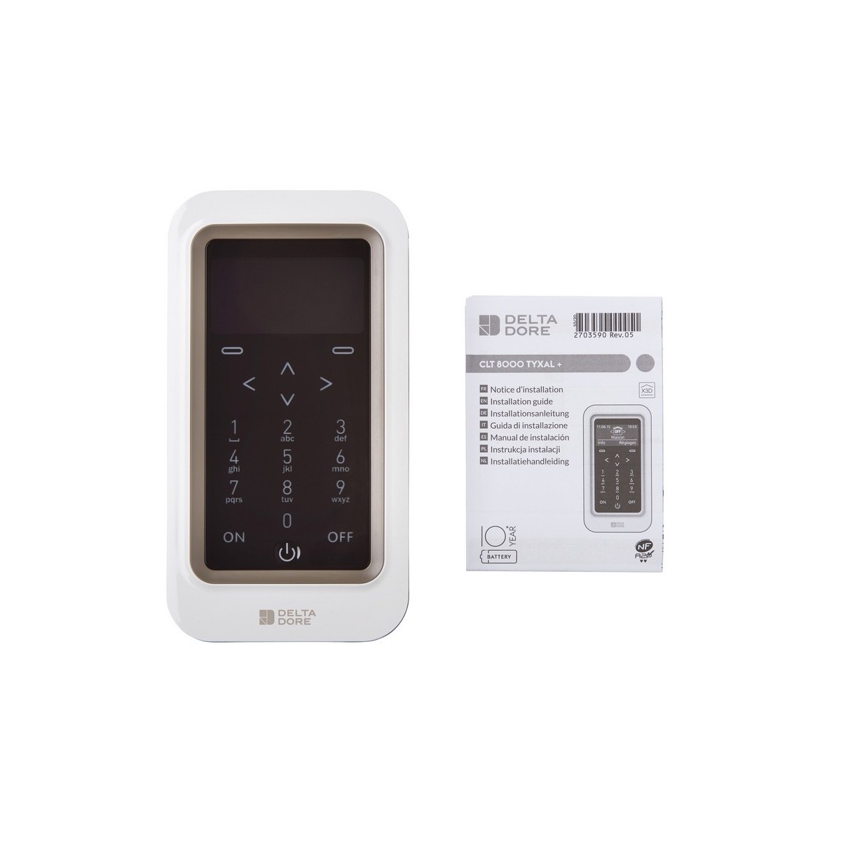 Clavier tactile avec écran Radio - CLT 8000 TYXAL+ Delta Dore 6413252 