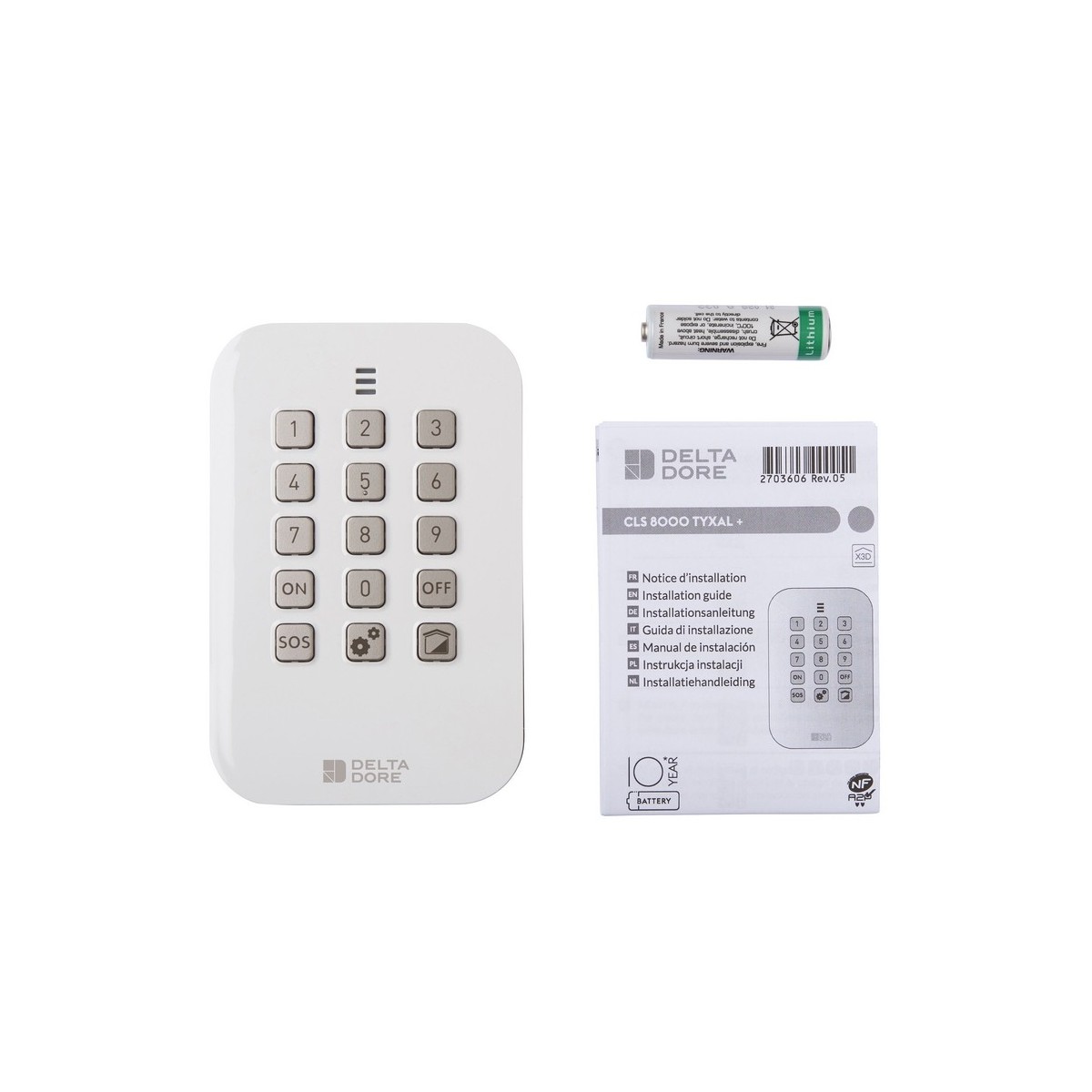 Clavier à touches Radio - CLS 8000 TYXAL+ Delta Dore 6413253 