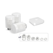 Smart TRV Starter Pack | Pack connecté adapt 3 têtes thermostatiques - Delta Dore 6053090 