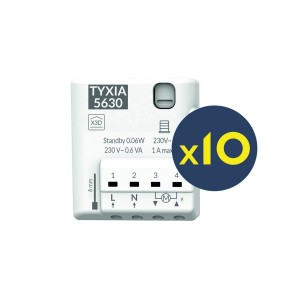 Eco Pack Tyxia 5630 x 10 | Récepteurs micromodules radio pour volets roulants - Delta Dore 6351447 