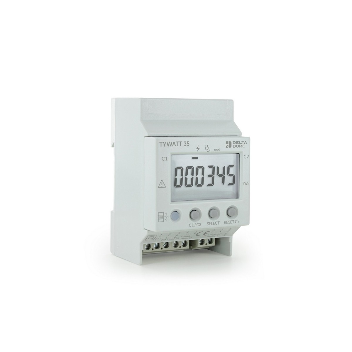 Tywatt 35 - Indicateur de consommation électrique compteur monophasé  - DeltaDore 6110045 