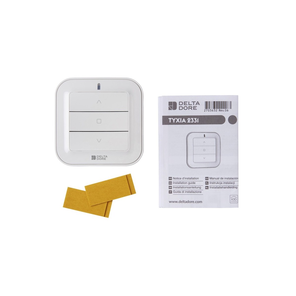 Télécommande radio 1 voie pour volets roulants Tyxia 2331 - Delta Dore 6351440 