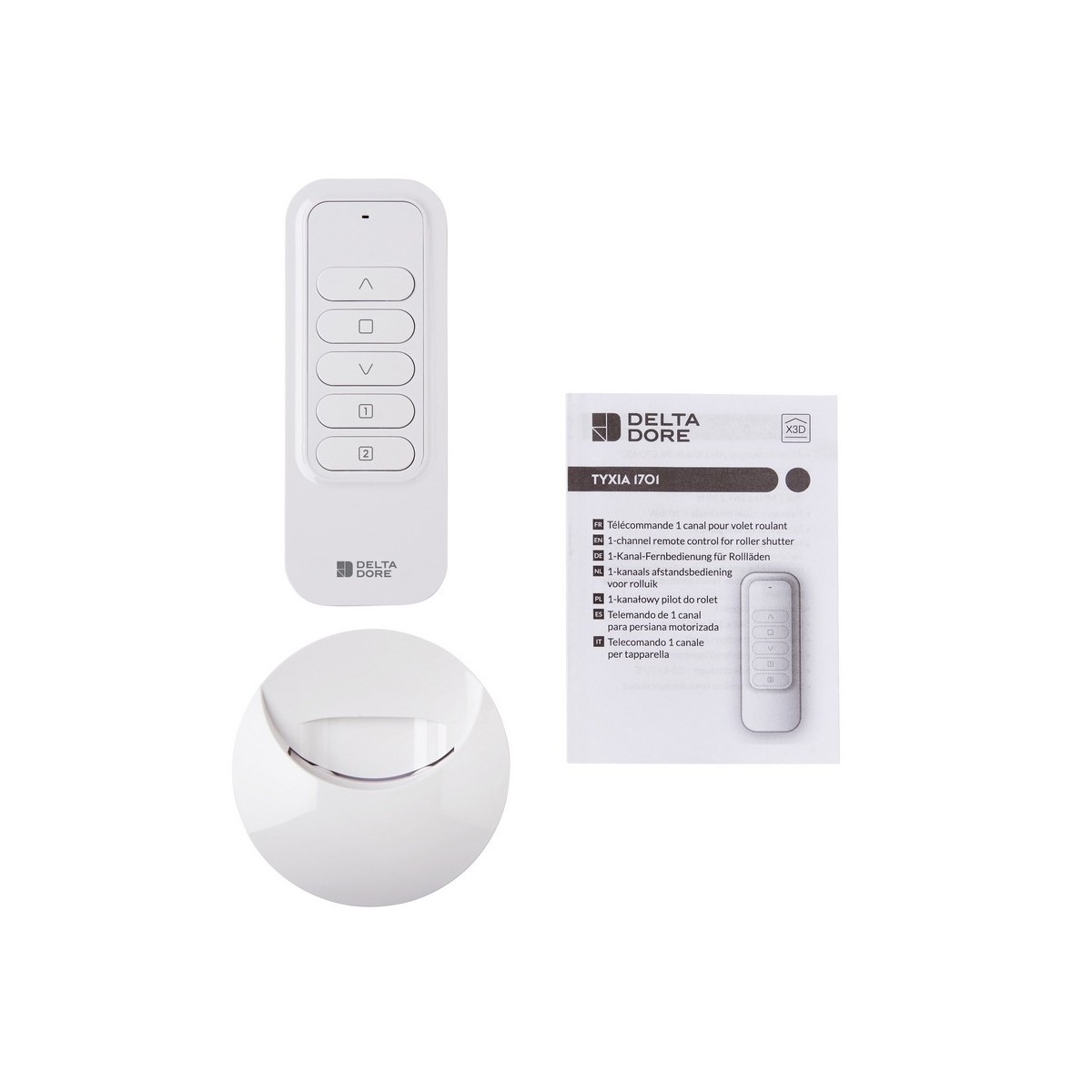 Télécommande radio 1 voie pour volets roulants Tyxia 1701 - Delta Dore 6351441 