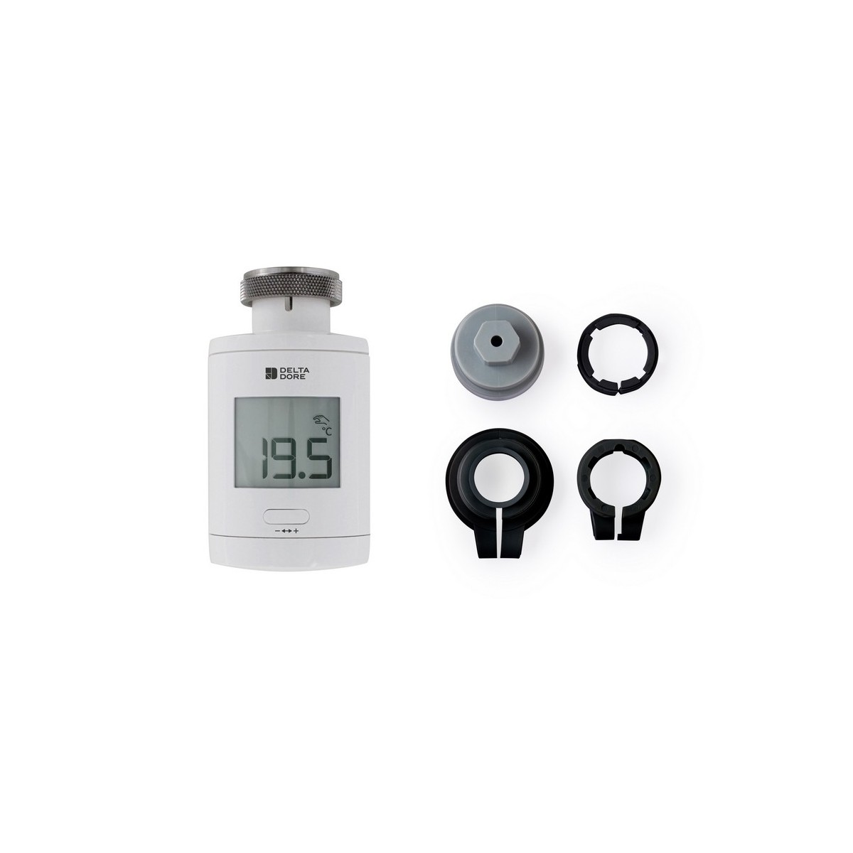 Tête thermostatique intelligente avec adaptateurs TRV 1.0 ADAPT - DELTA DORE 6050649 