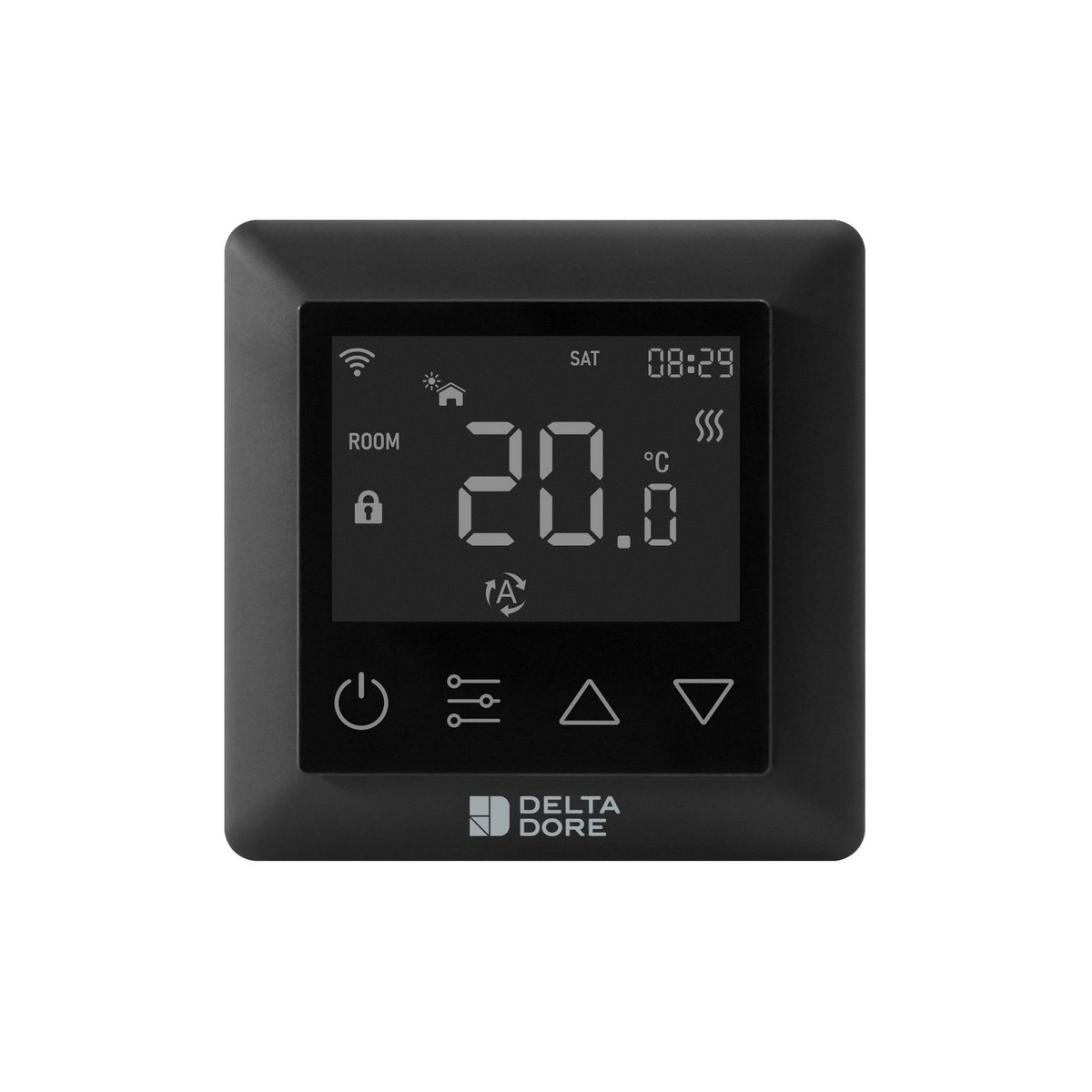 Thermostat de chauffage électrique intelligent Tybox Zigbee Noir - Delta Dore 6151060 
