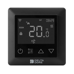Thermostat de chauffage électrique intelligent Tybox Zigbee Noir - Delta Dore 6151060 