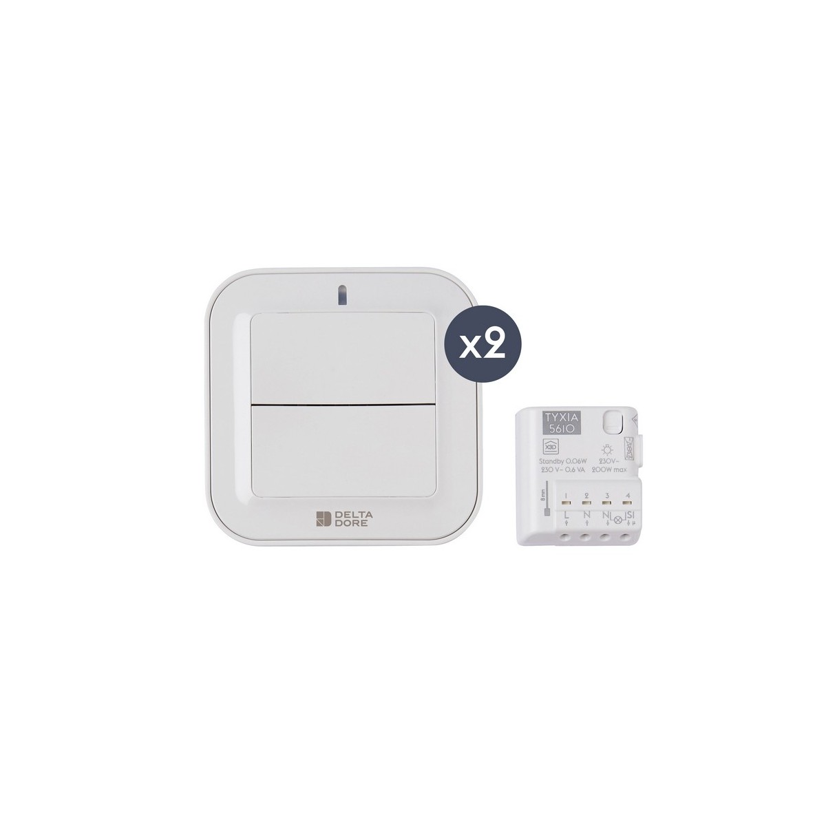 PACK TYXIA 611 - Pack éclairage va et vient sans fil - DELTADORE 6351410 